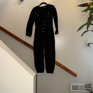 Baby Phat Black Button-Front Jumpsuit